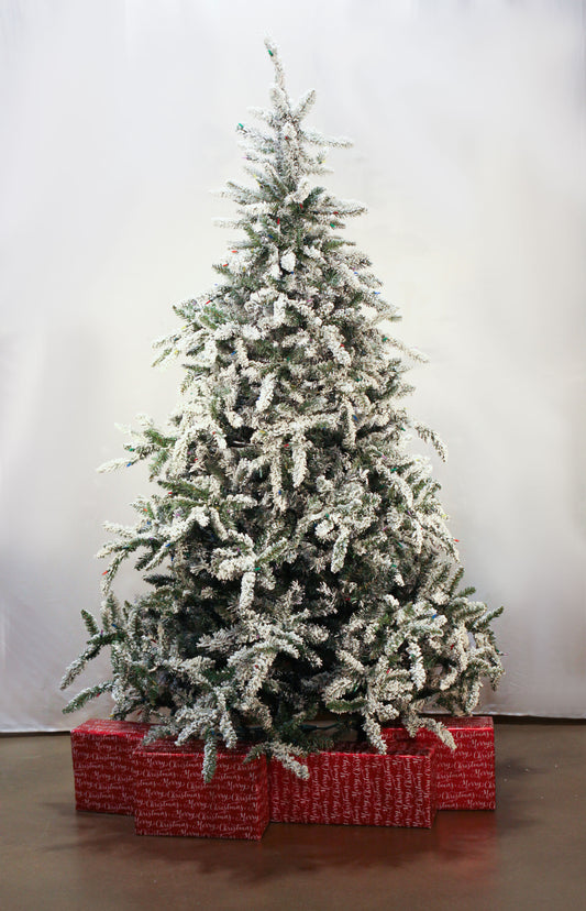 Acacia Fir Artificial Christmas Tree With Color Changning LED Lights "Ship Free"