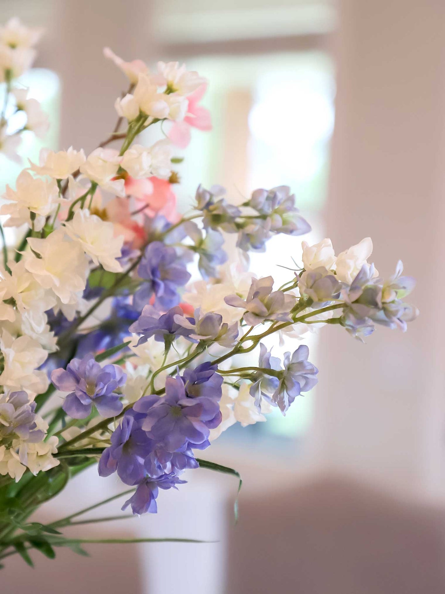 Blue Delphinium Silk Floral 24.5" Pick
