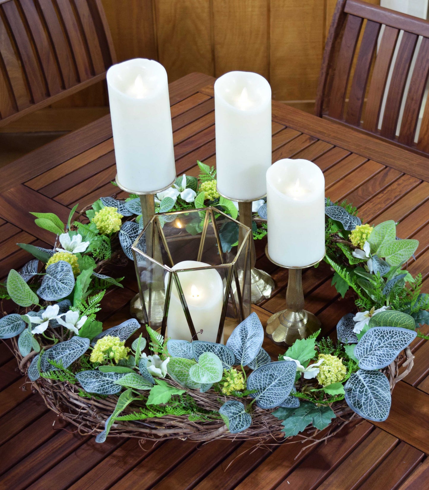 Custom Green Foliage Grapevine Wreath