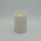 Flameless Pillar Candle Ivory Wax 3.5"X 5.5" Battery Operated