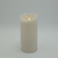 Flameless Pillar Candle Ivory Wax 3.5"X 7.5" Battery Operated