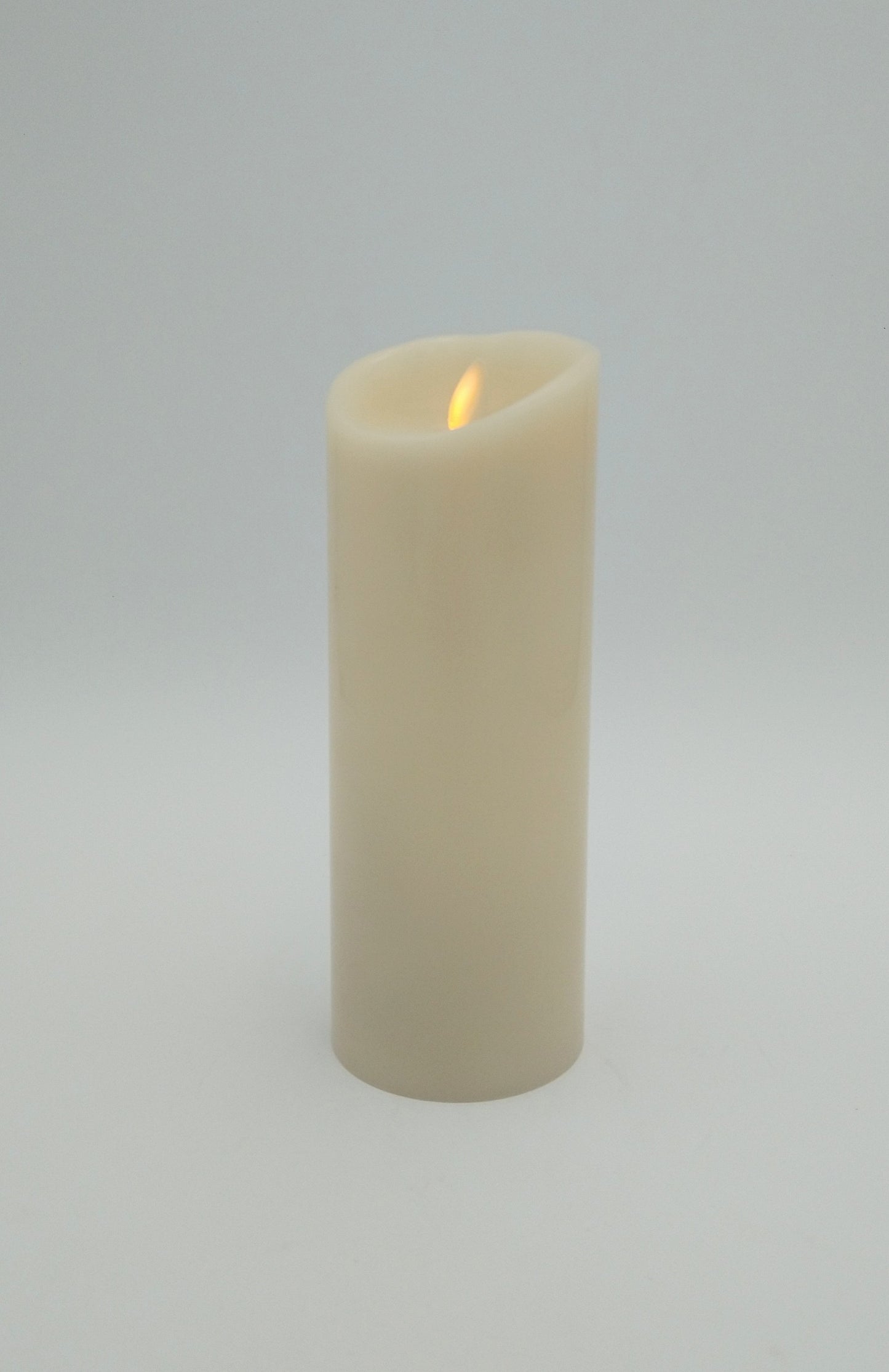 Flameless Pillar Candle Ivory Wax 3"X 8" Battery Operated