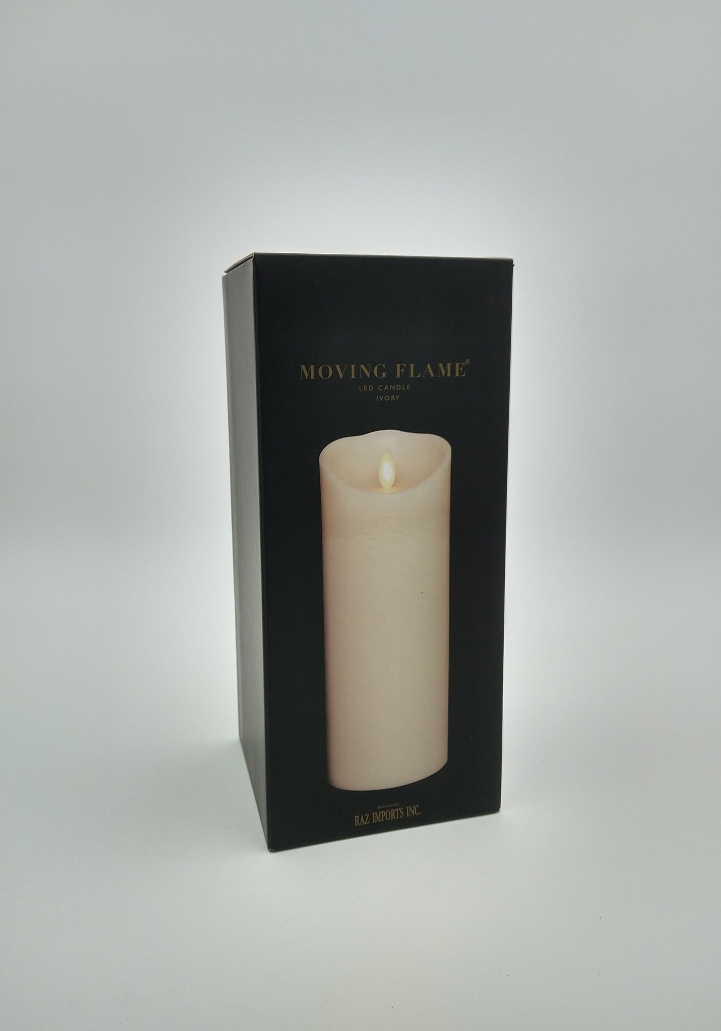 Flameless Pillar Candle Ivory Wax 3.5"X 9" Battery Operated