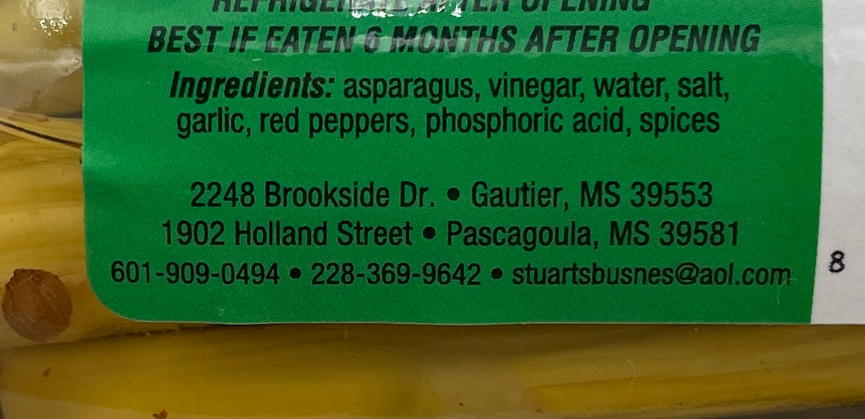 Pickles, Cajun Pickled Asparagus, Quart