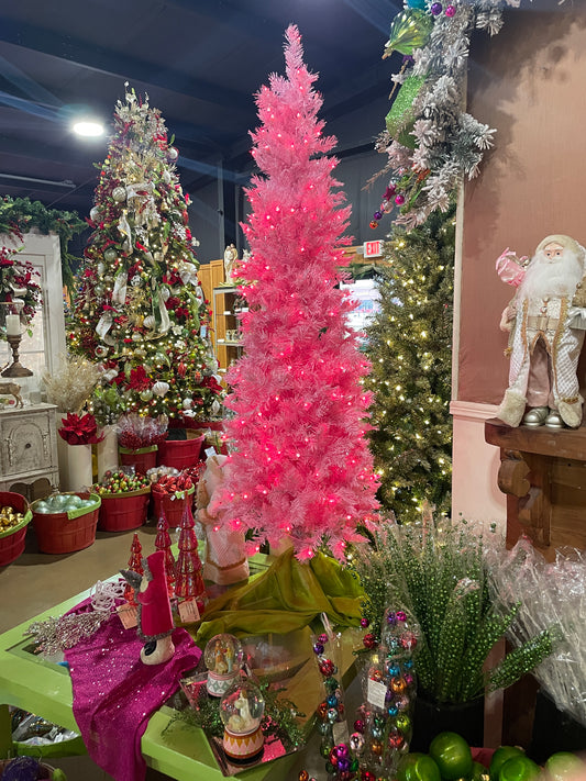 Pretty And Pink Tree With Pink Lights "Ships Free"