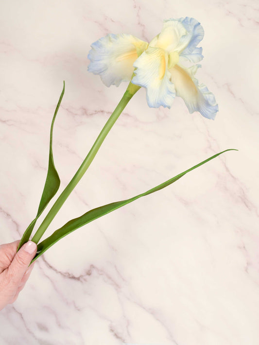 Real Touch Blue Iris Silk Floral 30.5" Pick