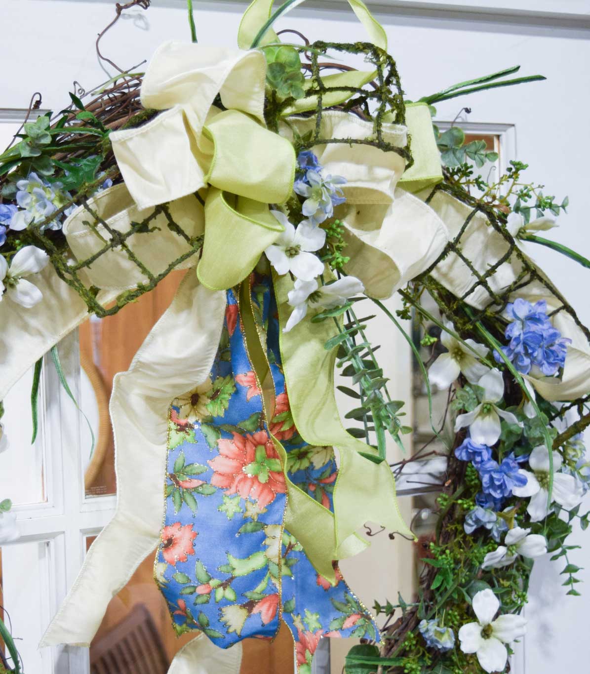 Green & Blue Spring Wreath
