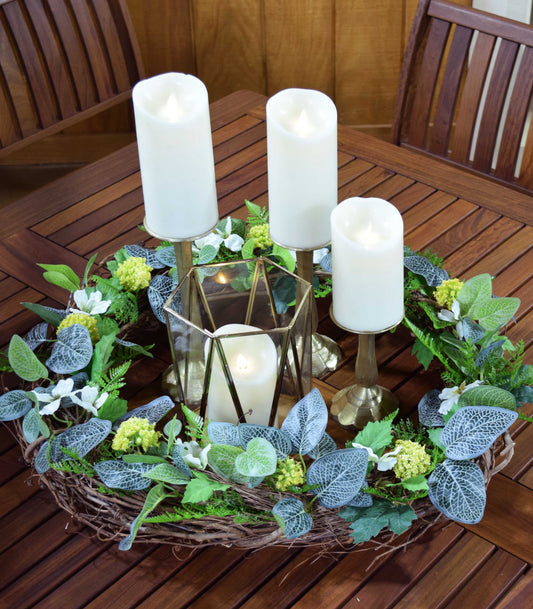 Custom Green Foliage Grapevine Wreath