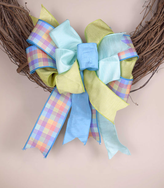 Summer Plaid Bow