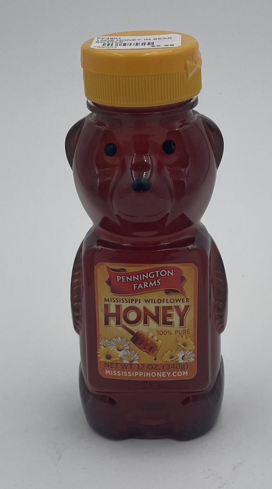 Honey 100% Pure Wildflower in Bear Bottle 12 oz