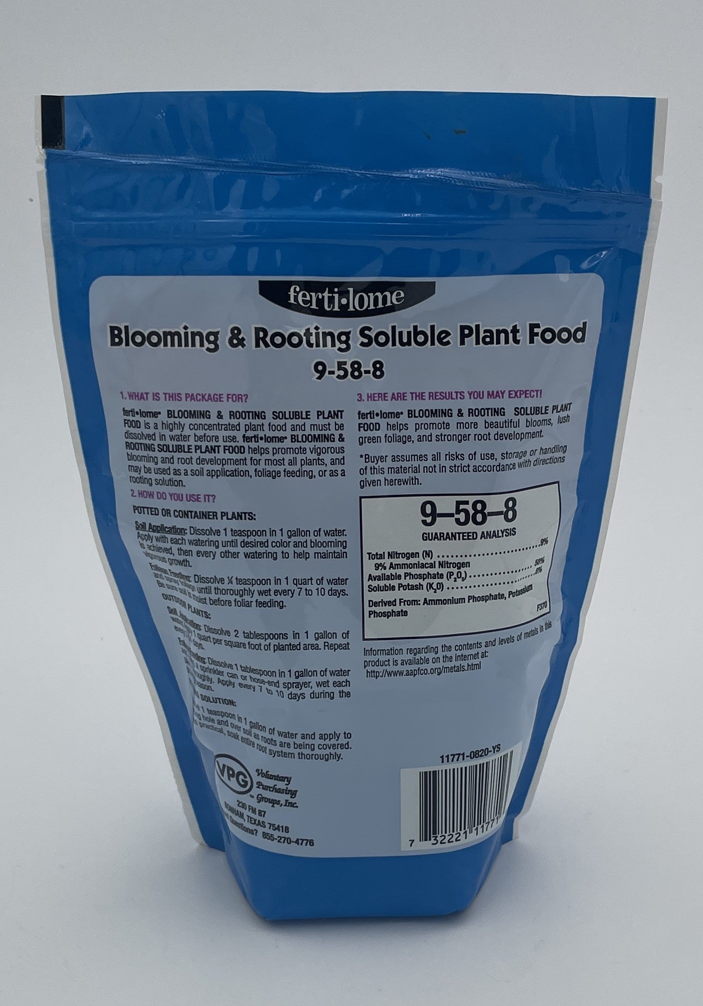 Fertilome Blooming & Rooting Water Soluble Plant Food 1.5lbs