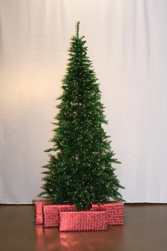 Tinsel Tree Green With Clear Lights "Ships Free"