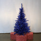 Tinsel Tree Blue With Blue Lights "Ships Free"