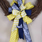 Yellow & Navy Bow